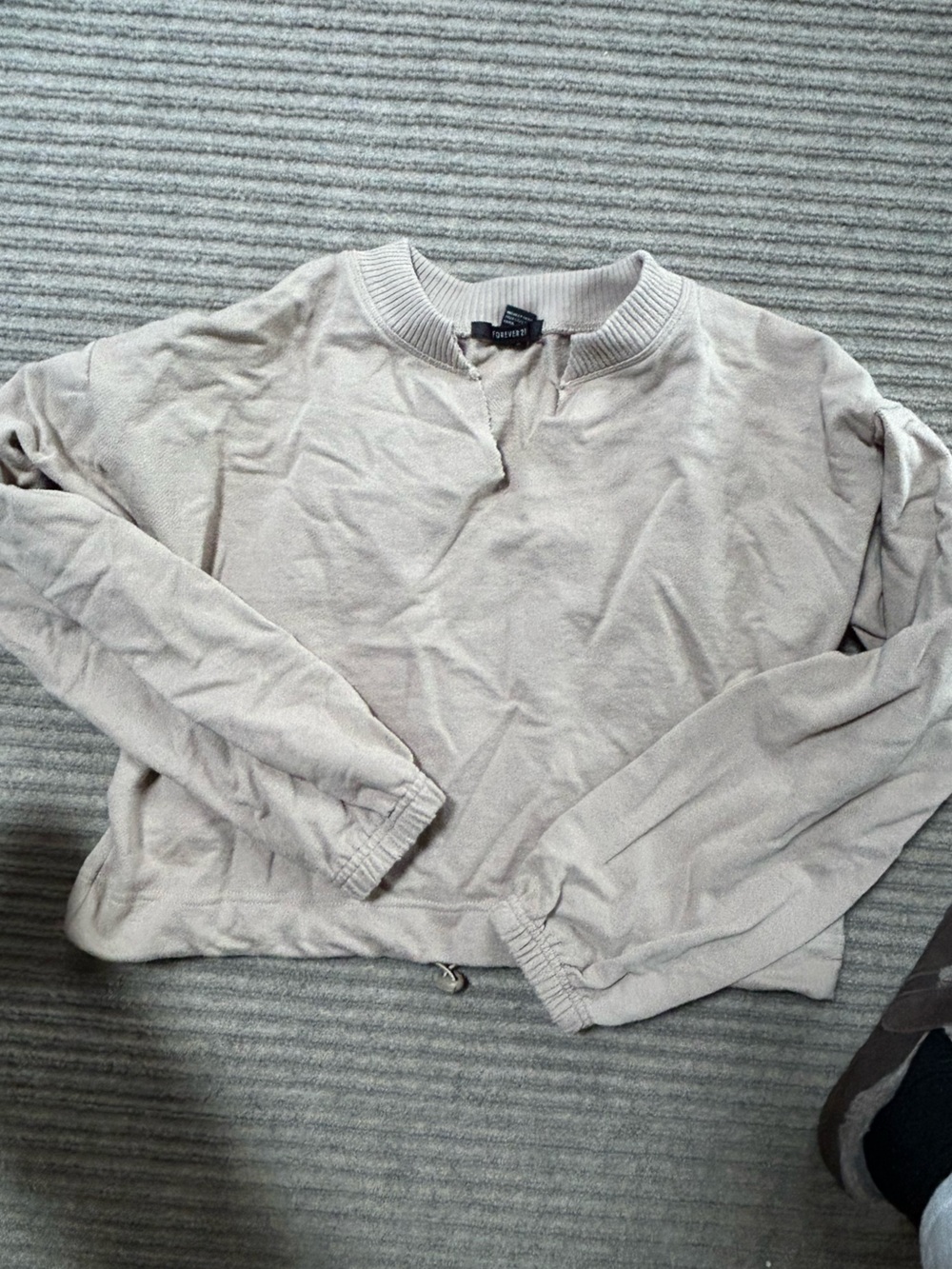 Forever 21 Taupe Crewneck Sweatshirt